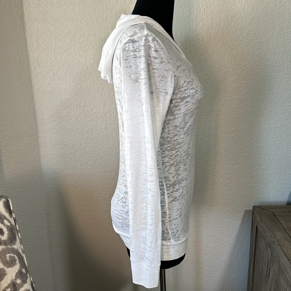Love All Tennis Womens Burnout Hoodie Size Small in White - Picture 4 of 10